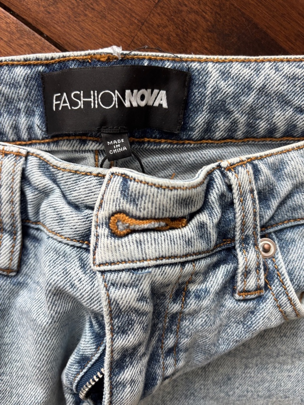 Fashion Nova Light Blue High-Rise Tie-Hem Jeans - Picture 3 of 6